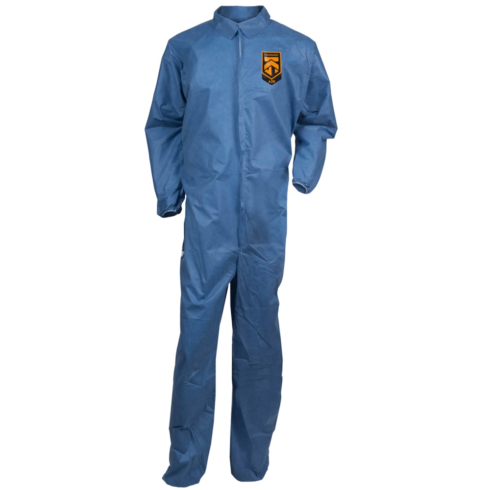 A20 Denim Blue Elastic Back, Wrists, & Ankles Breathable Disposable Coveralls