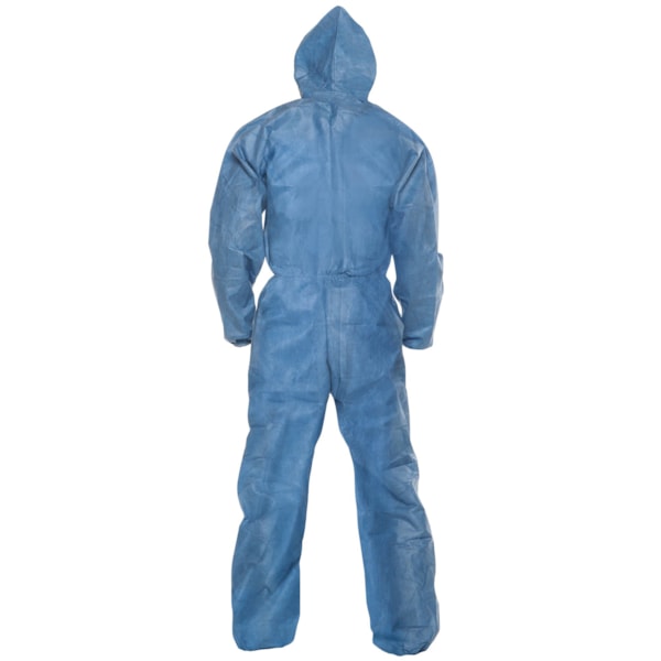 A20 Denim Blue Hood, Elastic Back, Wrists, & Ankles Breathable Disposable Coveralls