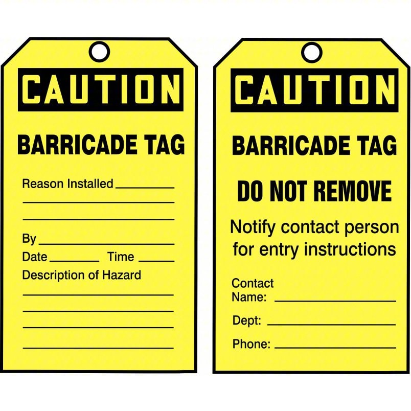 Barricade Tags, 250/Roll