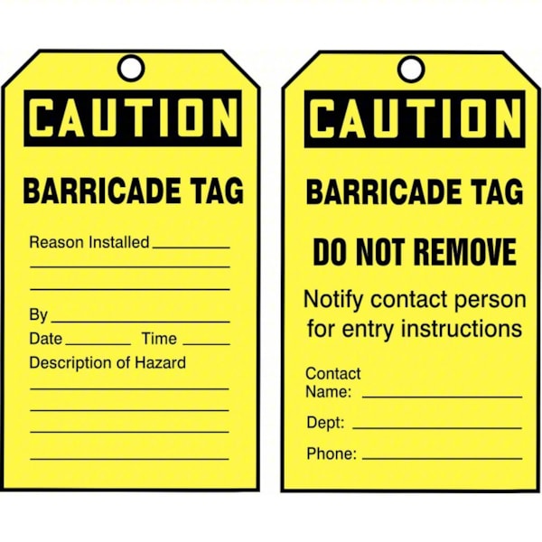 Barricade Tags, 250/Roll