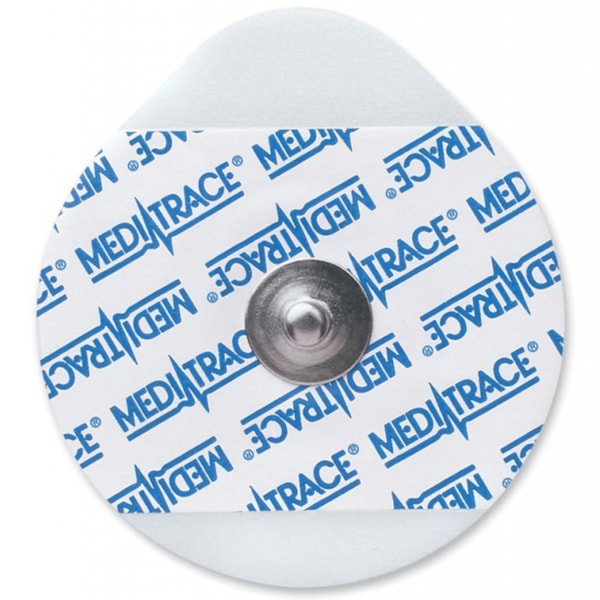 ECG Stress Electrode Snap Connector Conductive Adhesive Gel Foam Backing Adult Non-Radiolucent 5 per Pack