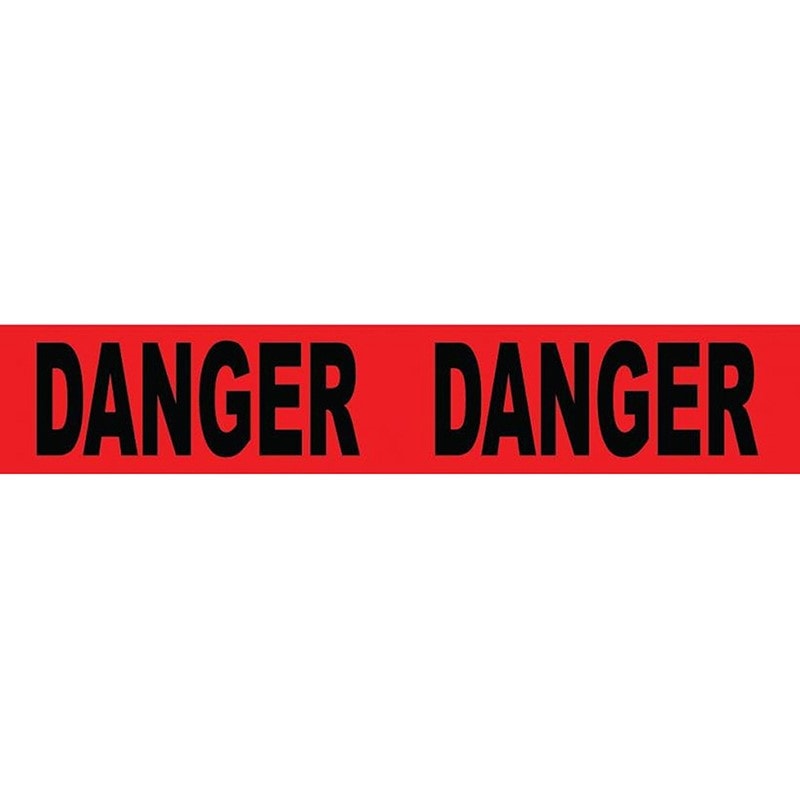 2 Mil Red Economy Barrier Tape, 3" x 1000' – Danger