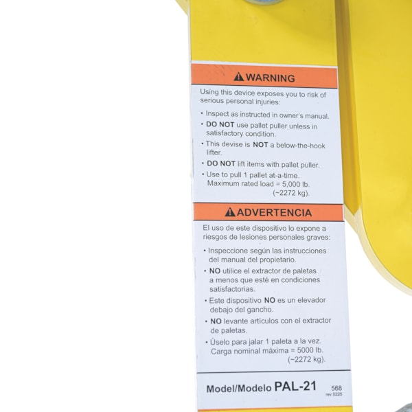5,000 lb. Capacity Double Scissor Pallet Puller