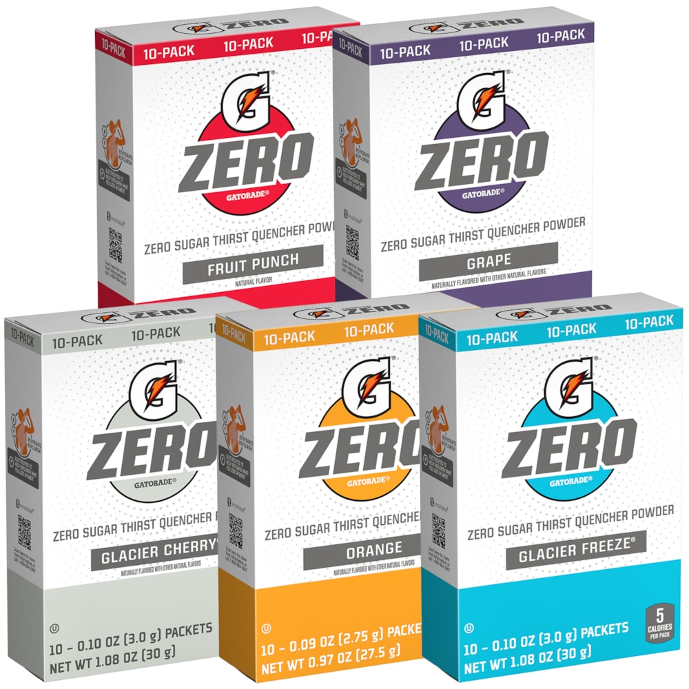 G Zero 20 fl oz Powder Sticks, 10/Box
