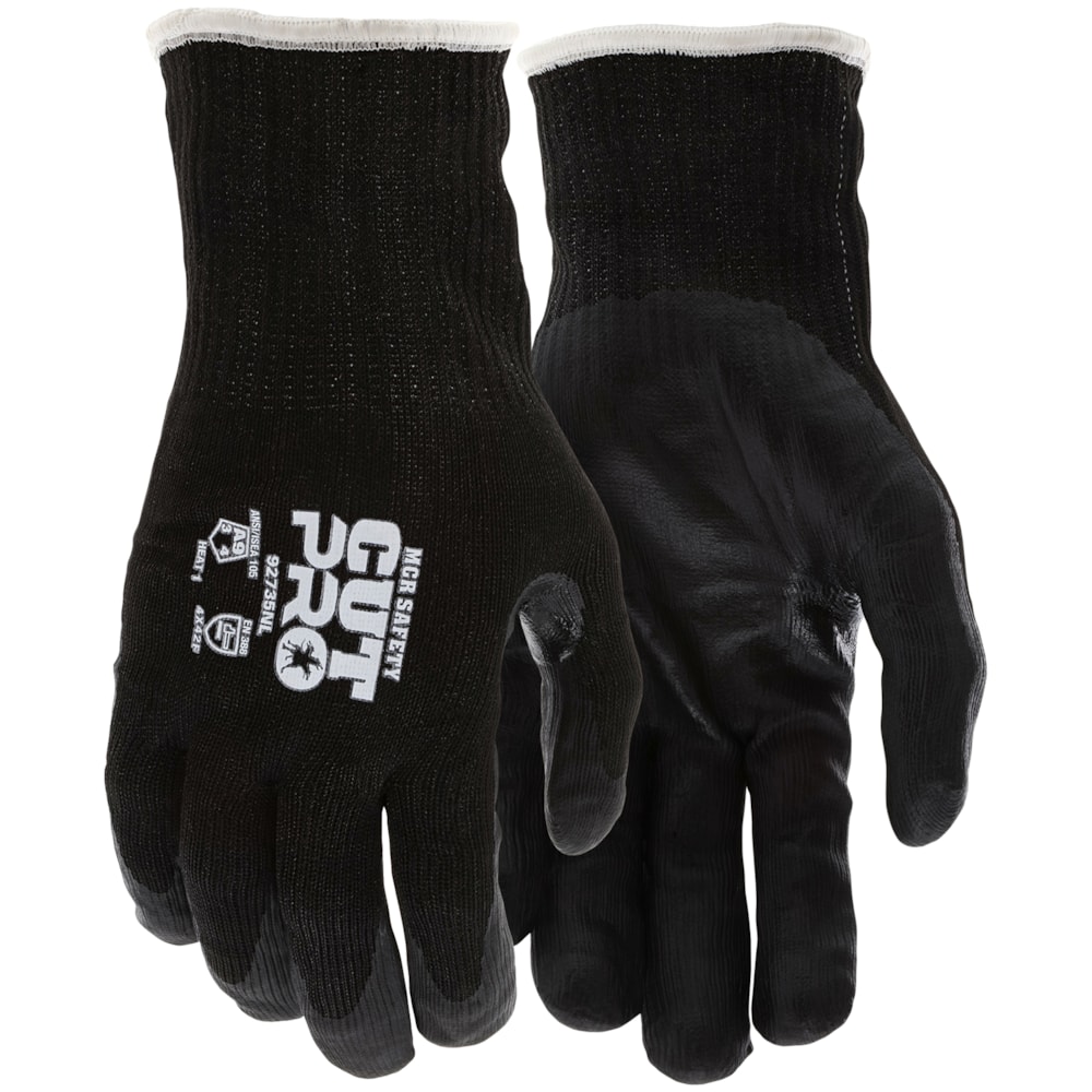 Cut Pro 15 Gauge HyperMax A9 HPPE Shell - Cut, Abrasion, and Puncture Resistant - Nitrile Coated Palm and Fingertips - Superior Cut Protection XL