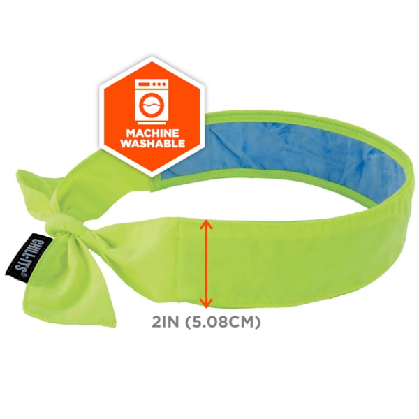 Chill-Its® 6700CT Evaporative Cooling Bandana, Lime Green