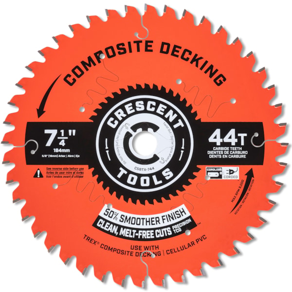 7-1/4" x 44-Tooth Composite Decking Circular Saw Blade
