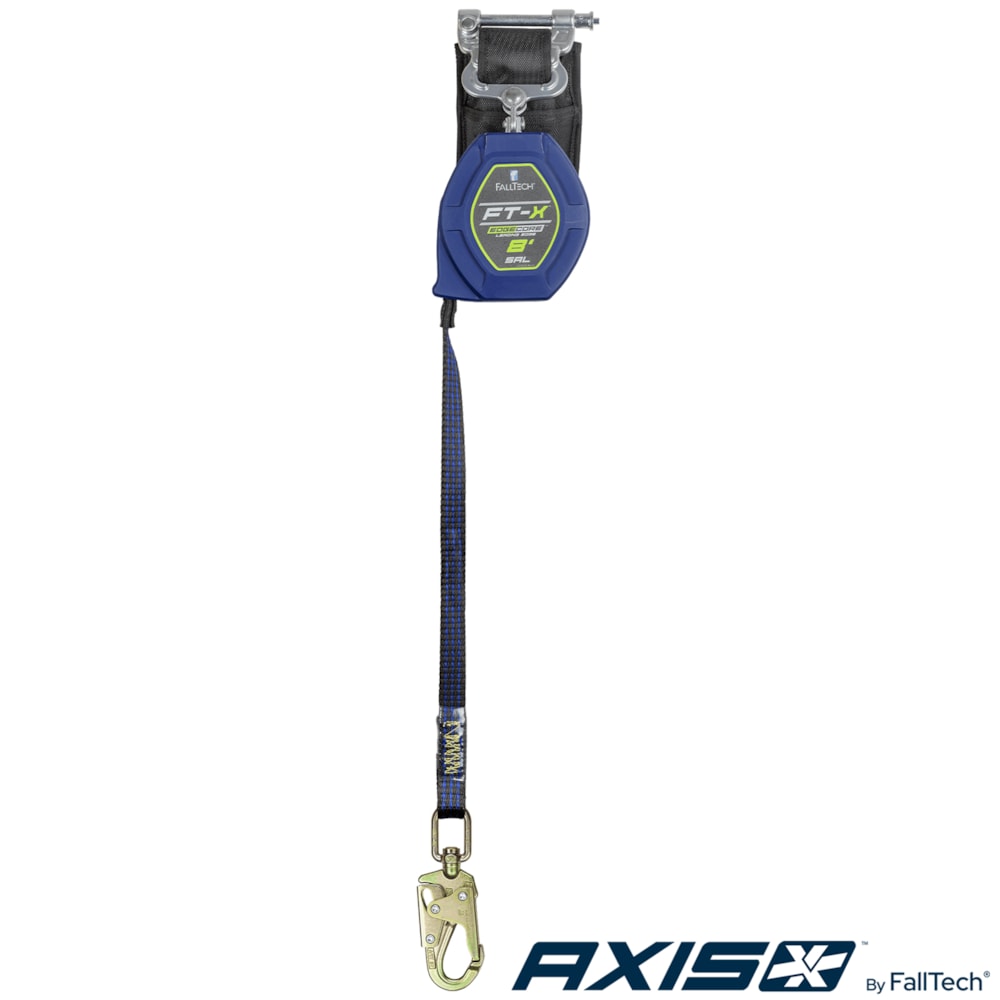 8' FT-X™ EdgeCore™ Class 2 Leading Edge Personal SRL with Single-leg Steel Snap Hook