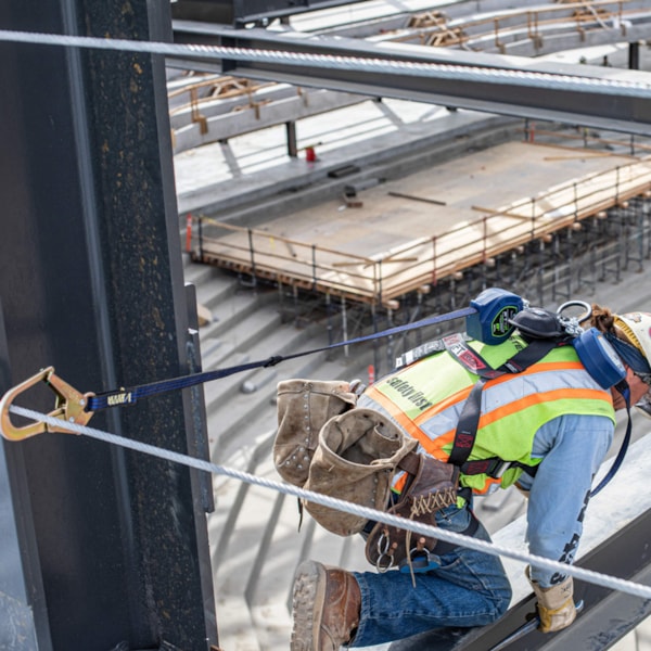8' FT-X™ EdgeCore™ Class 2 Leading Edge Personal SRL with Single-leg Steel Snap Hook