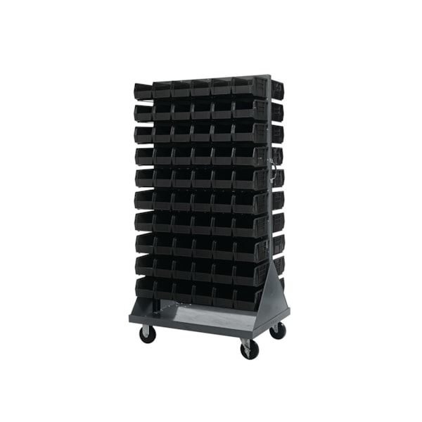 120-Bin Double-Sided Louvered Rack Ultra Bin System – 11"L Bins