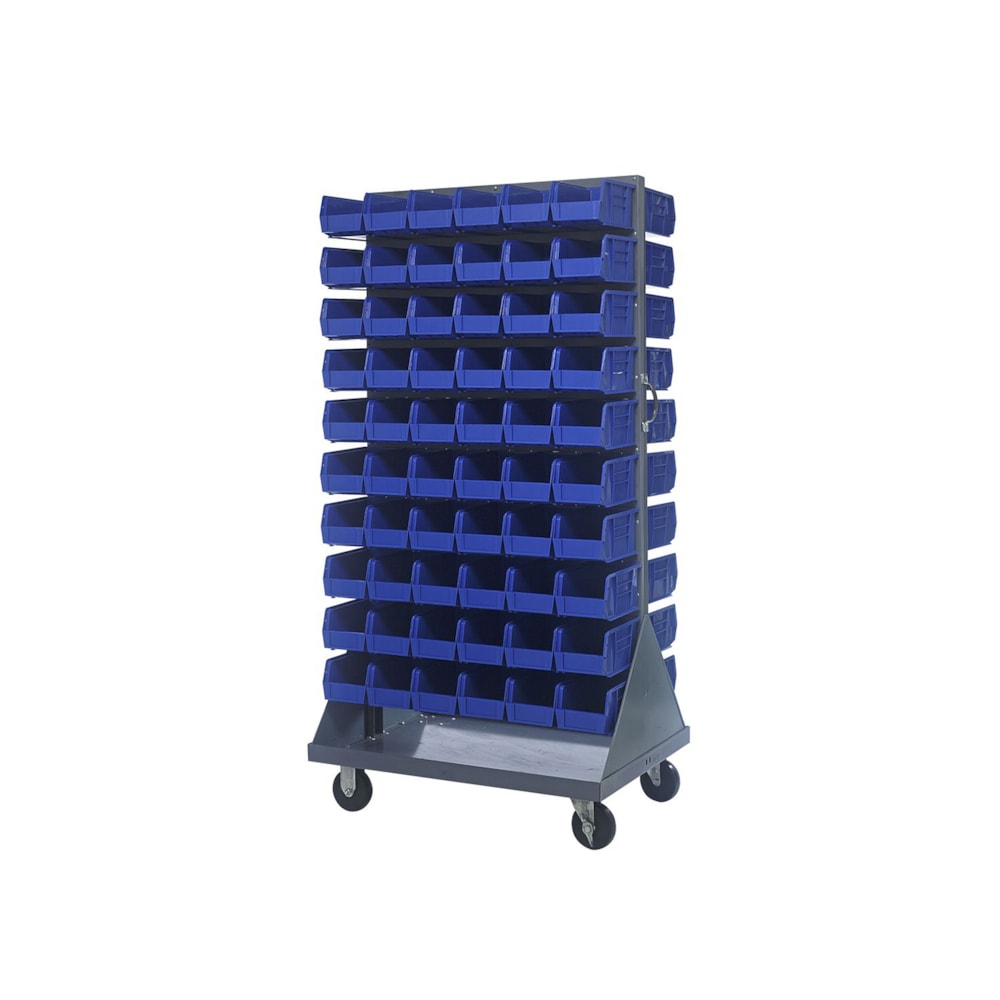 120-Bin Double-Sided Louvered Rack Ultra Bin System – 11"L Bins