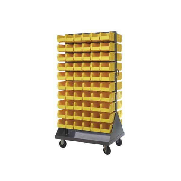 120-Bin Double-Sided Louvered Rack Ultra Bin System – 11"L Bins
