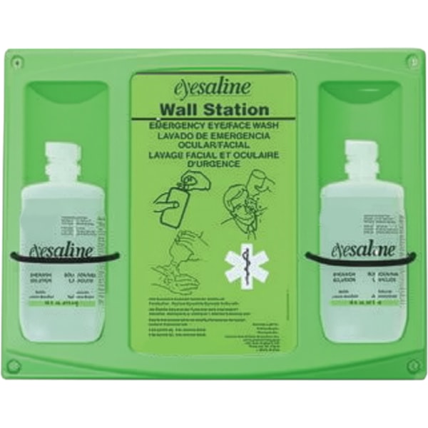 Eyesaline® Double 16 oz. Bottles Emergency Eye Wash Station