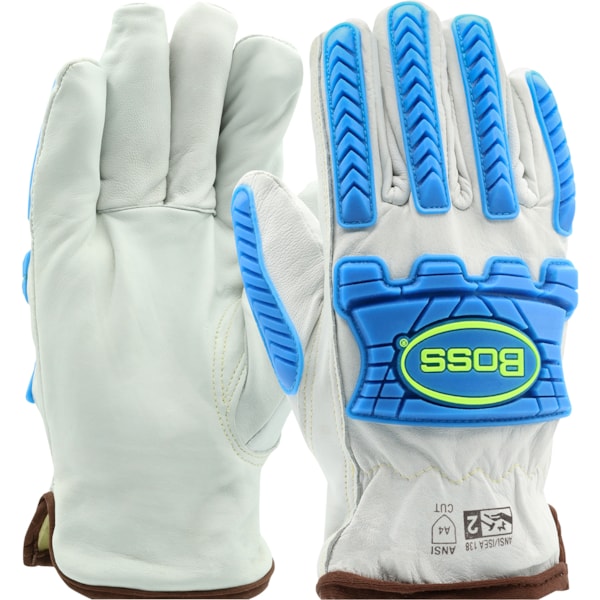 Kevlar® Lined TPR Molded Knuckle Top Grain Sheepskin Leather Drivers Glove
