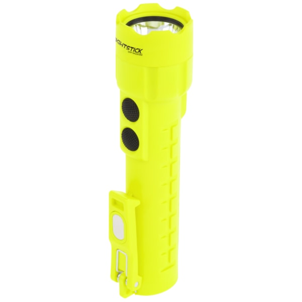 Intrinsically Safe Dual-Light Flashlight w/Magnets - 3 AA (not included) - Green - UL913
