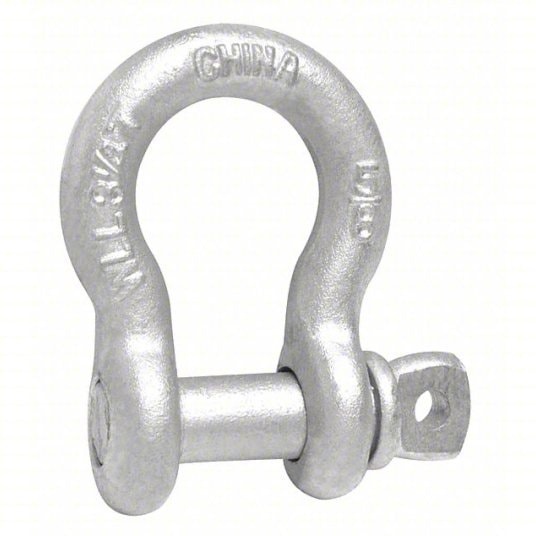 1" Anchor Shackle, Screw Pin, Hot Galvanized
